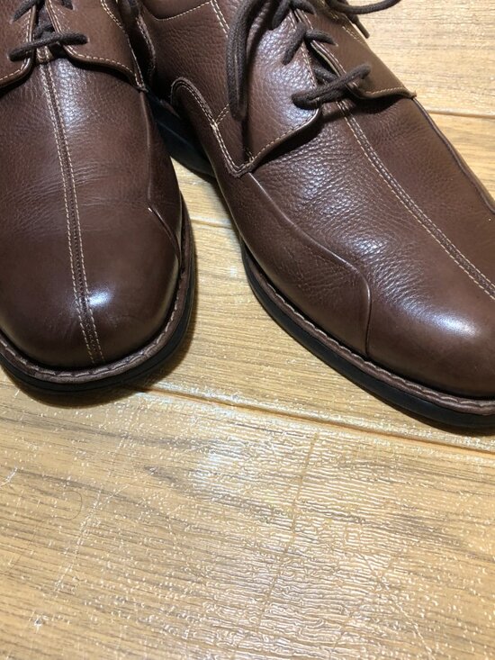 Johnston & Murphy men brown leather oxford lace up shoes, size 12 main image 6